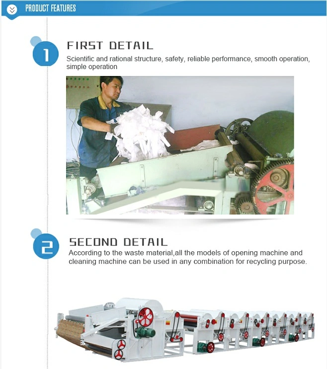 Opening Machine and Cleaning Machine for Recycle Waste Clothes