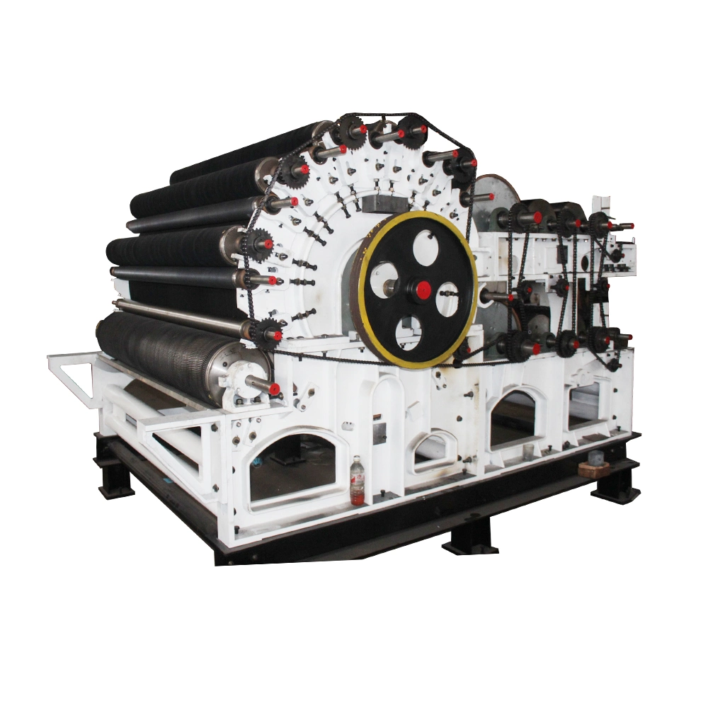 High Capacity Nonwoven Staple Fiber Single Cylinder Double Doffer Carding Machine for Making Nonwovens