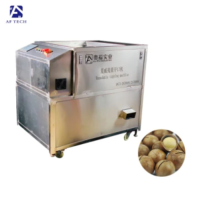 Macadamia Nuts Vacuum Saw Blade Cutting Opening Machine for Snack Factory